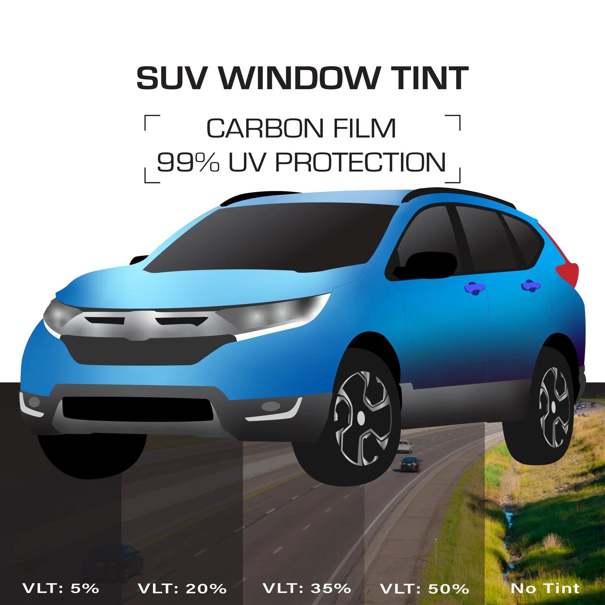 All Windows PreCut Tint for SUV, Wagon, Mini Vans 2000-2023