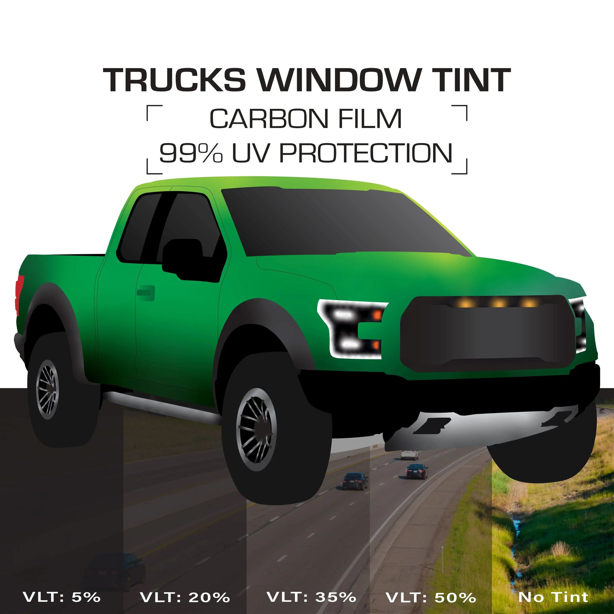 All Windows PreCut Tint for Pickup Trucks 2000-2023